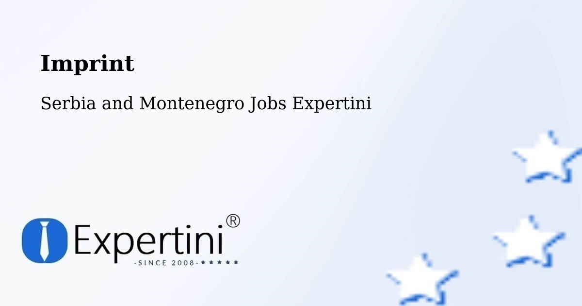 Imprint – Deep River - Serbia and Montenegro Jobs Expertini